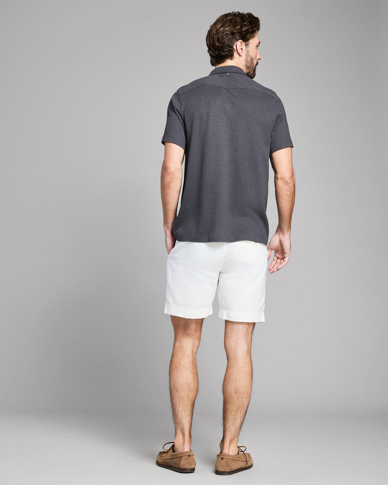 Short Sleeve Hemp Cotton Knit Shirt