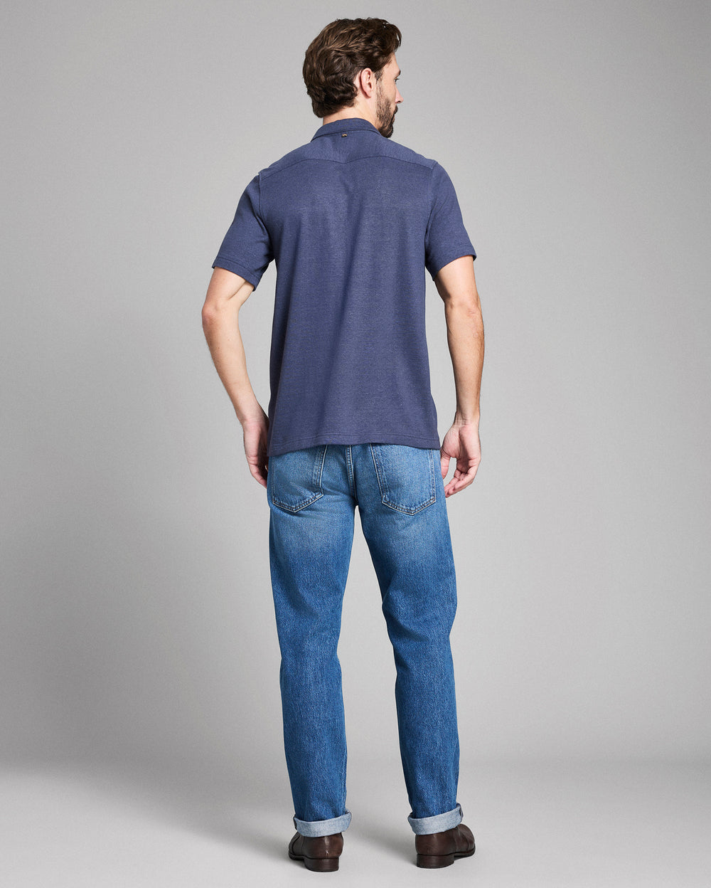 Short Sleeve Hemp Cotton Knit Shirt