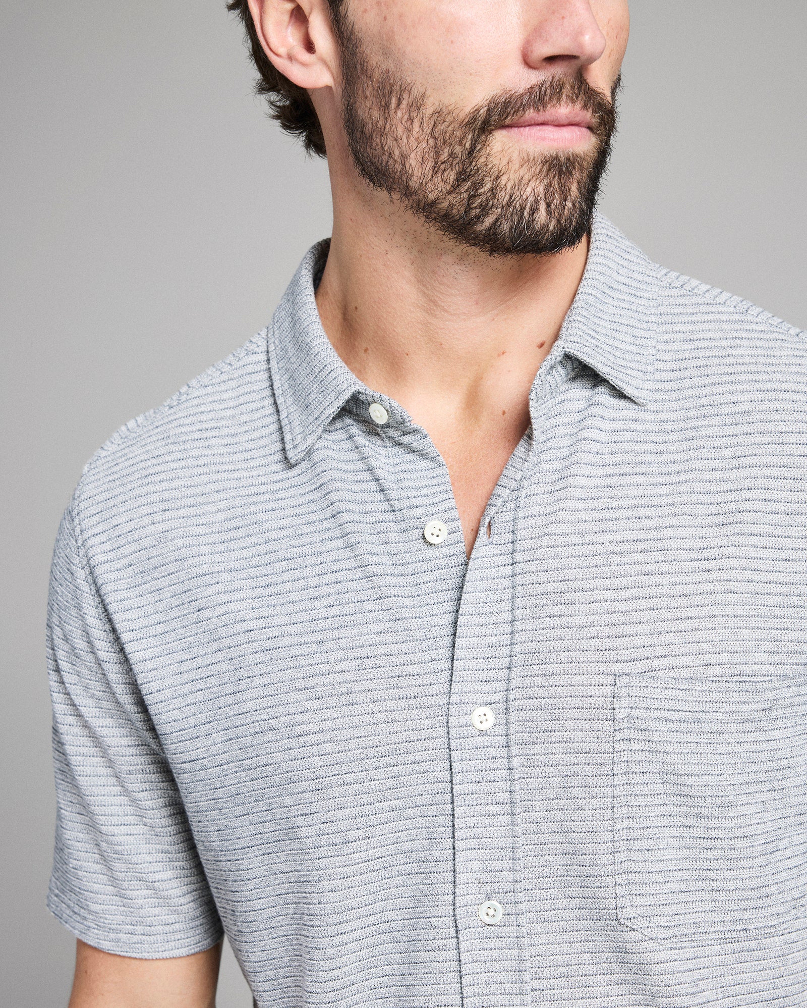 Short Sleeve Textured Treme Knit Shirt