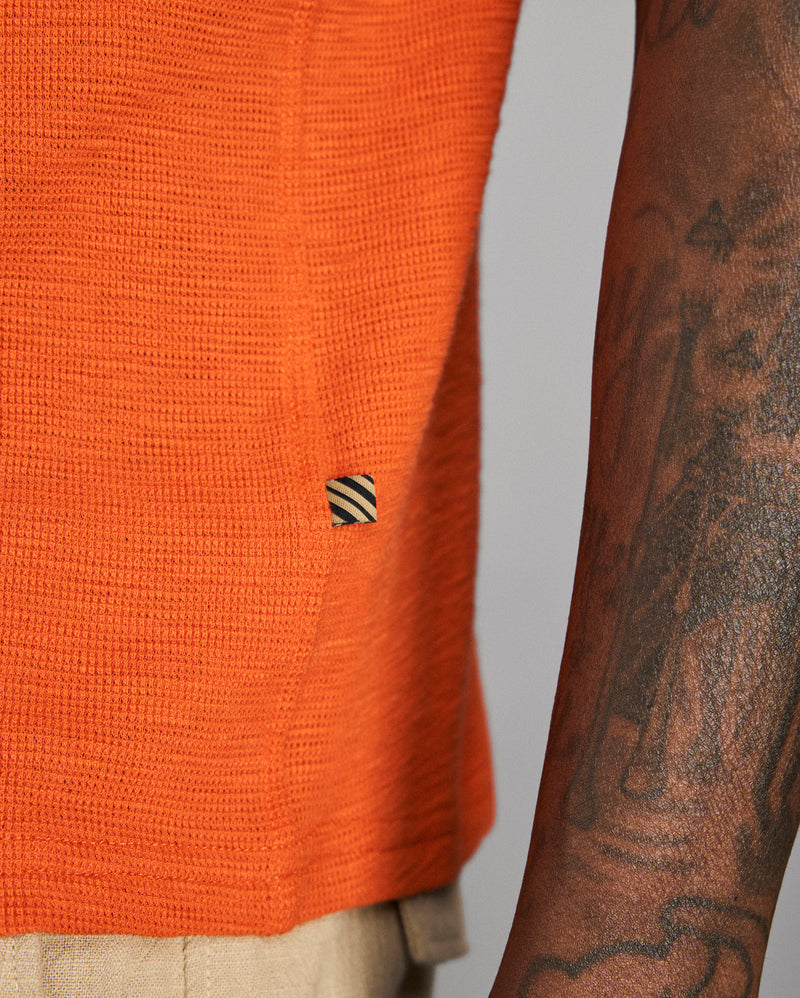 Short Sleeve Slub Tuck Crew