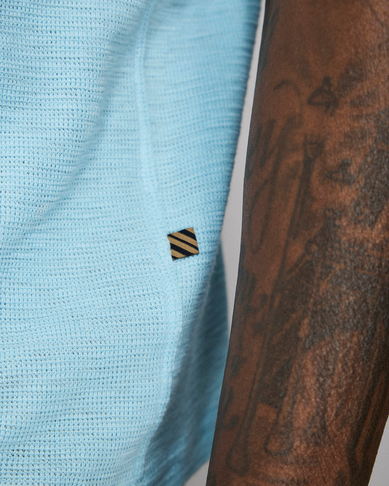 Short Sleeve Slub Tuck Crew