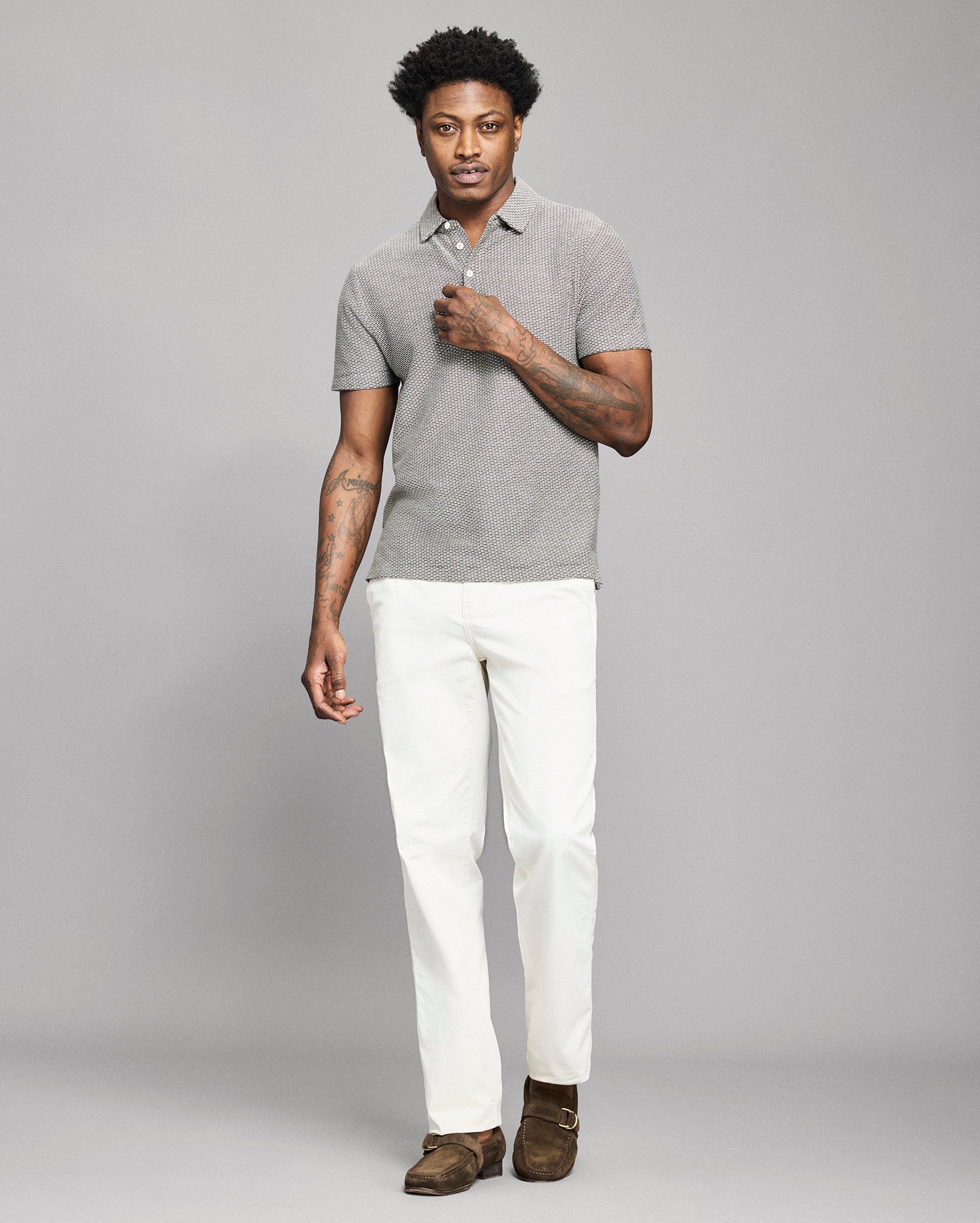 Domino Jacquard Polo – Billy Reid