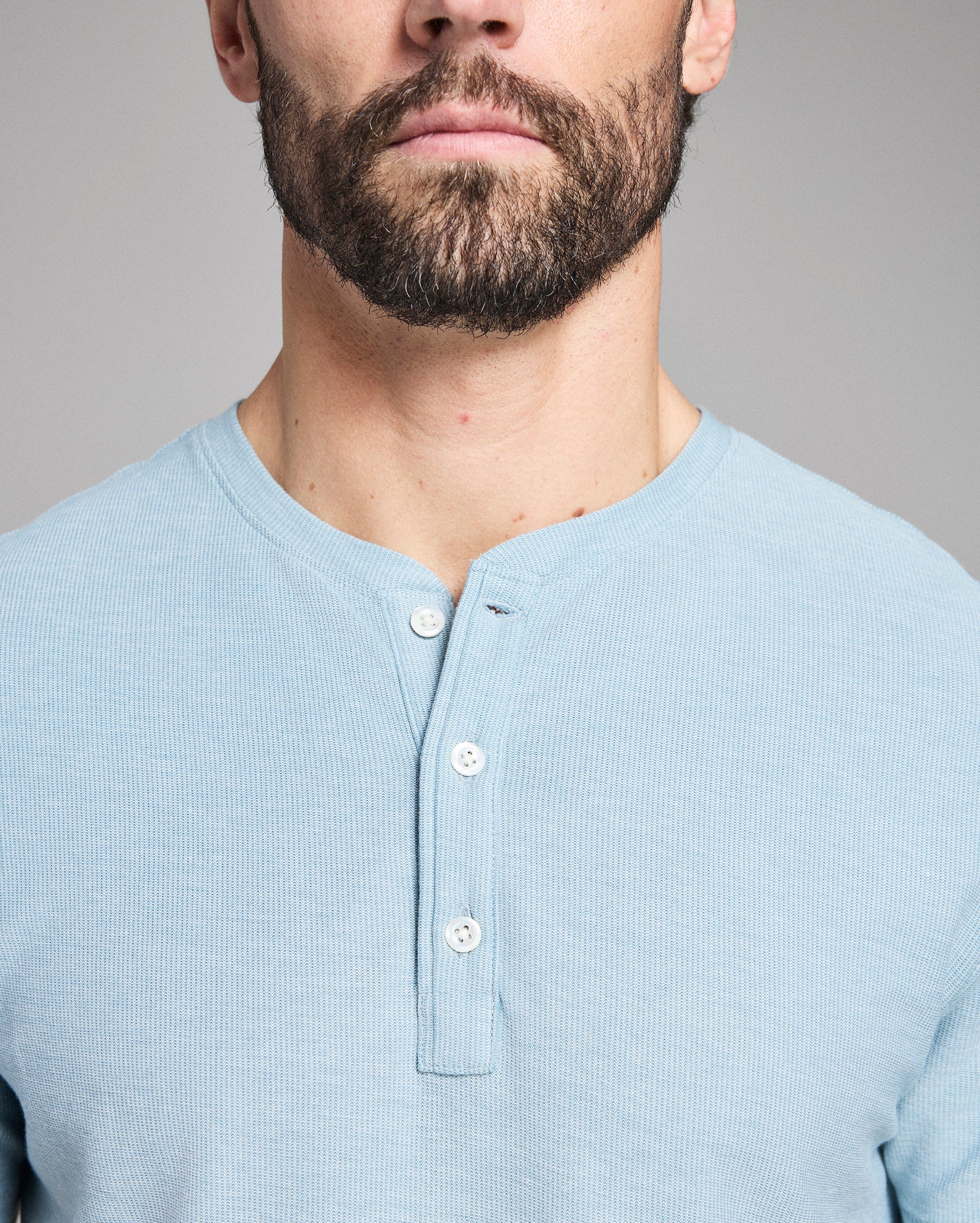 Short Sleeve Birdseye Henley – Billy Reid