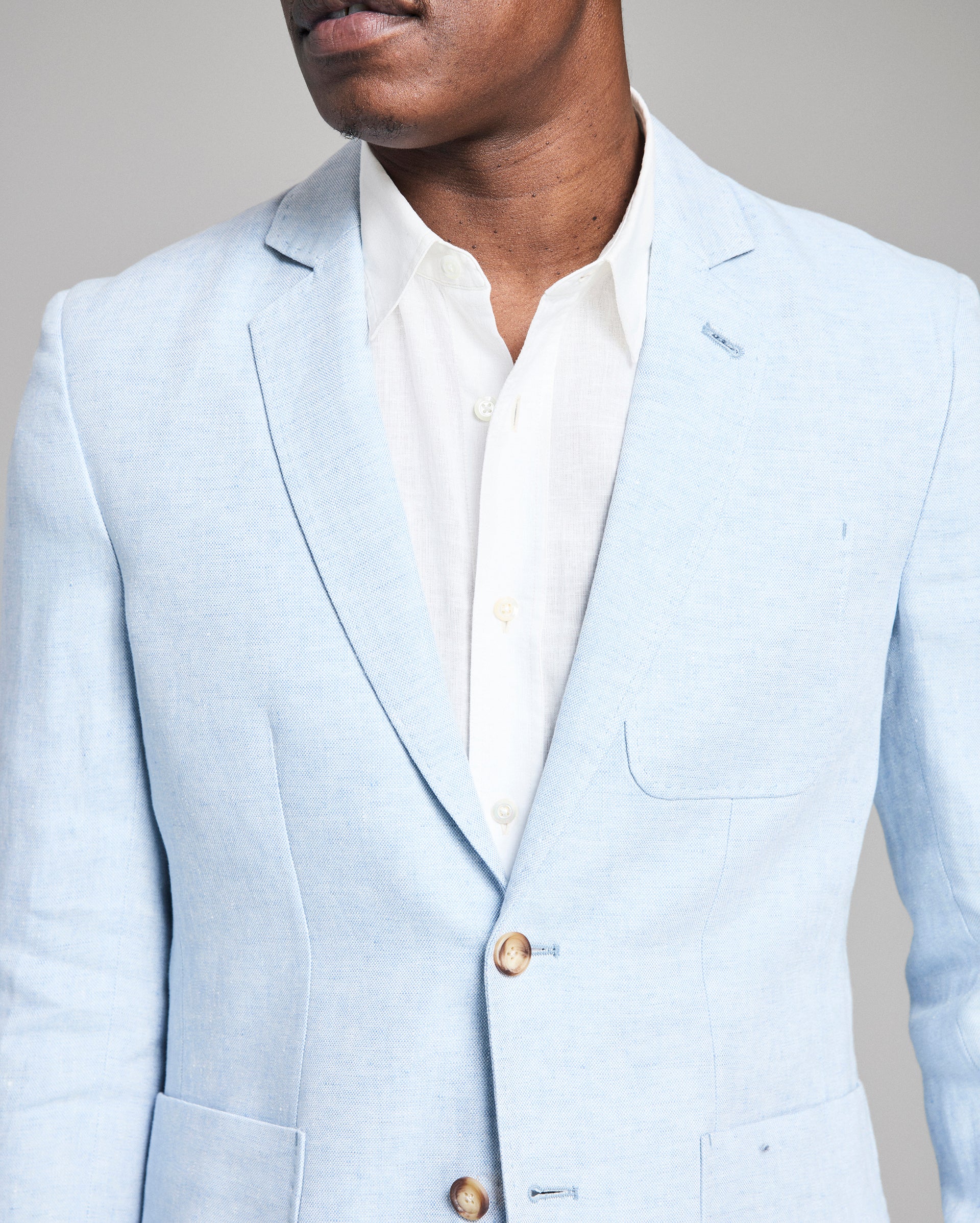 Linen Archie Jacket in Air Blue Colorway | Billy Reid