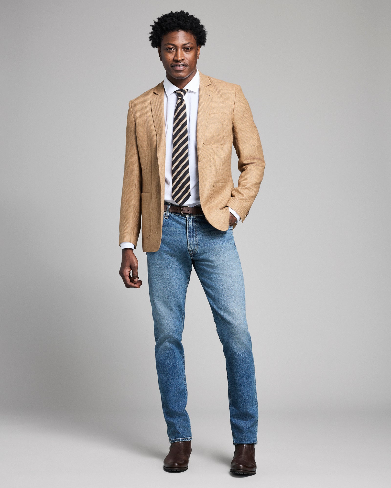 Billy Reid Hopsack Silk Wool Archie Jacket, Tan Billy Reid Hopsack Silk Wool Archie Jacket, Tan