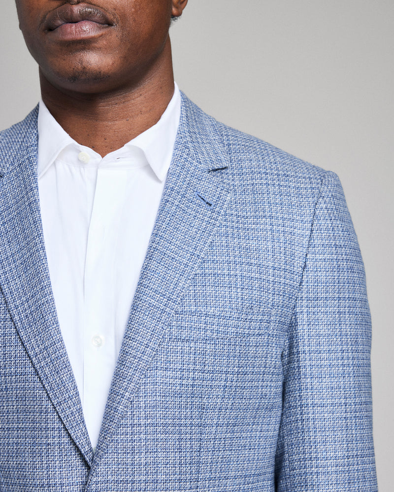 Micro Plaid Silk Wool Walton Jacket