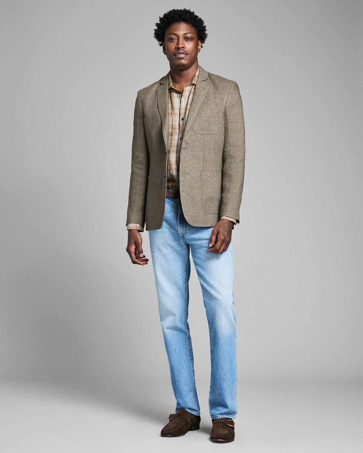 Micro Houndstooth Linen Archie Jacket – Billy Reid