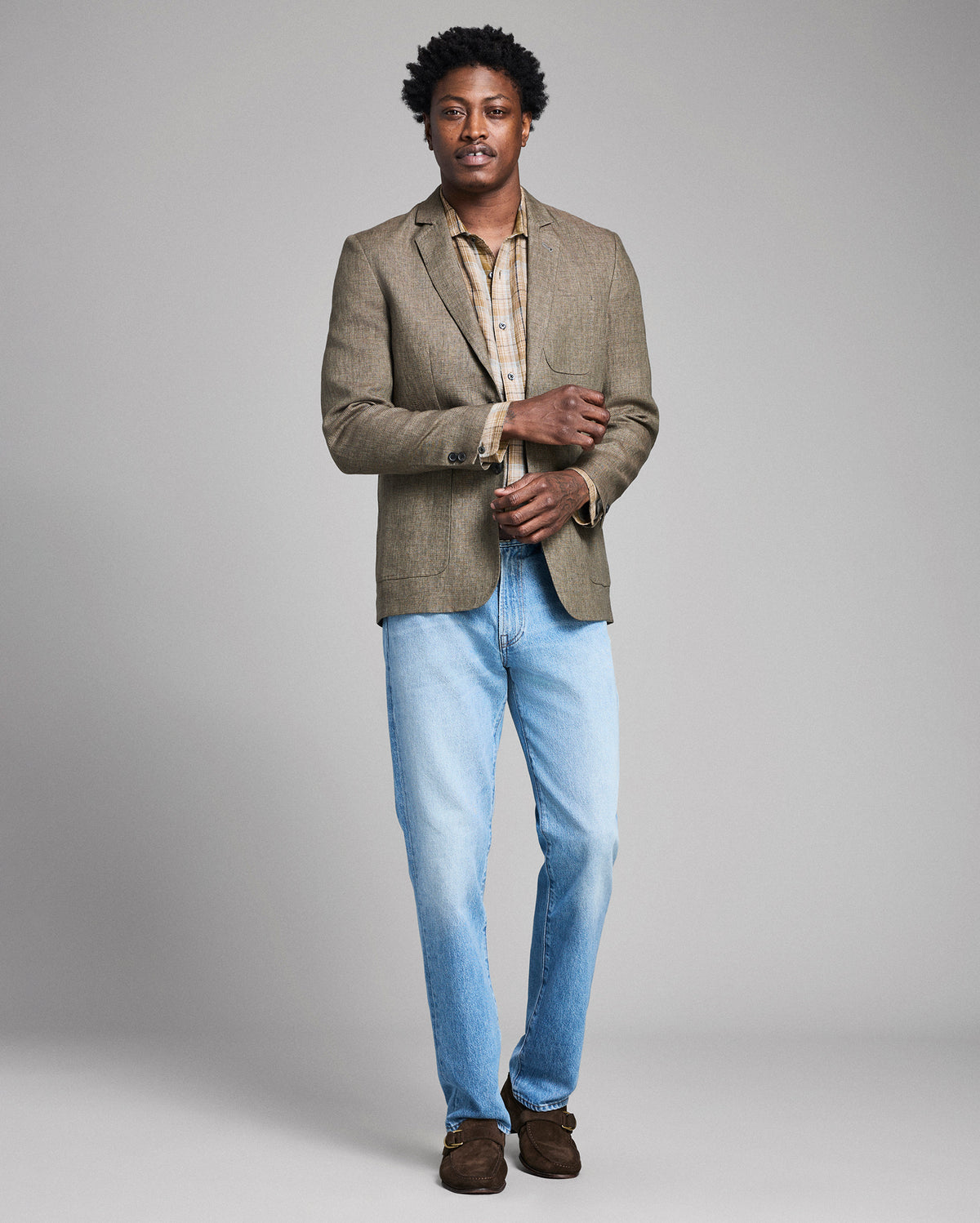 Micro Houndstooth Linen Archie Jacket – Billy Reid
