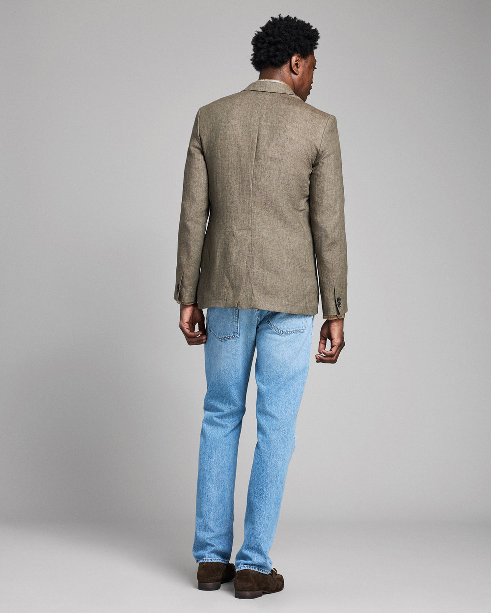 Micro Houndstooth Linen Archie Jacket
