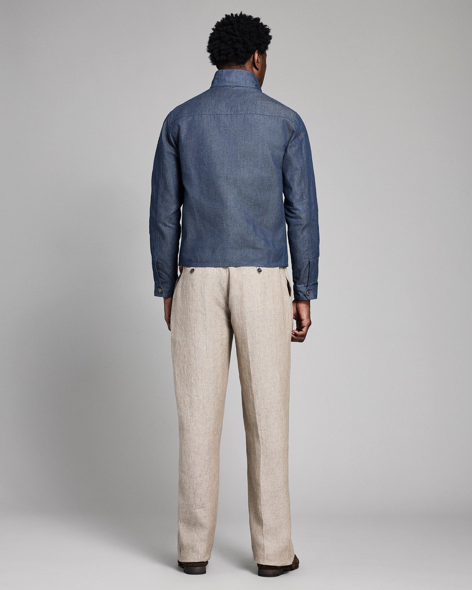 Waxed Denim Harrington Jacket