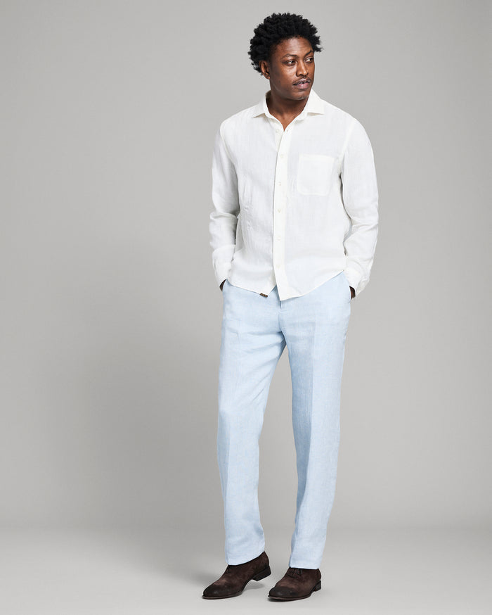 Linen Flat Front Trouser