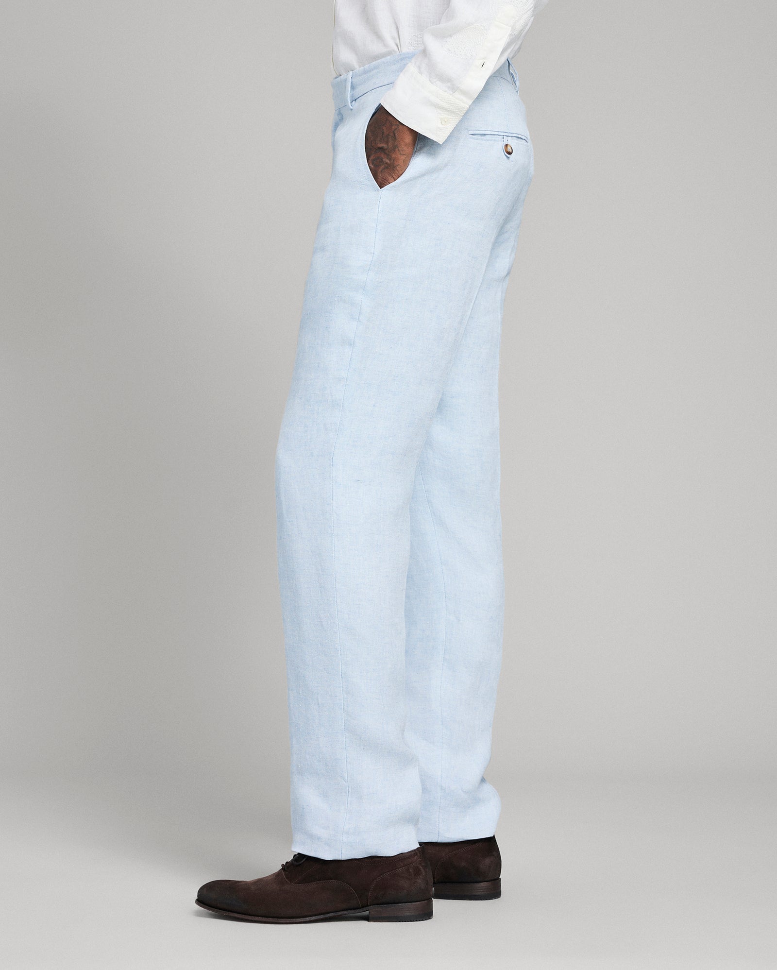 Linen Flat Front Trouser