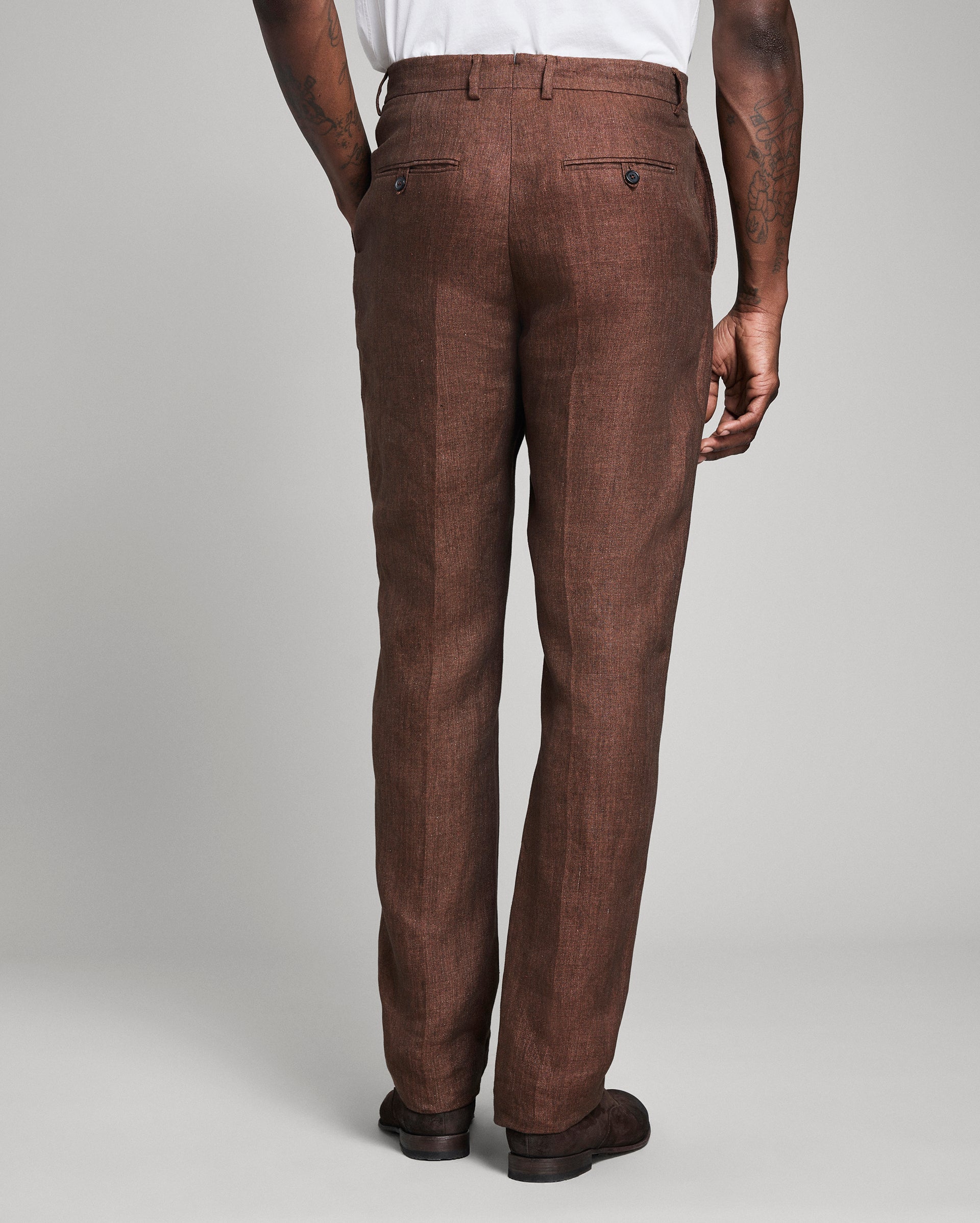 Linen Flat Front Trouser