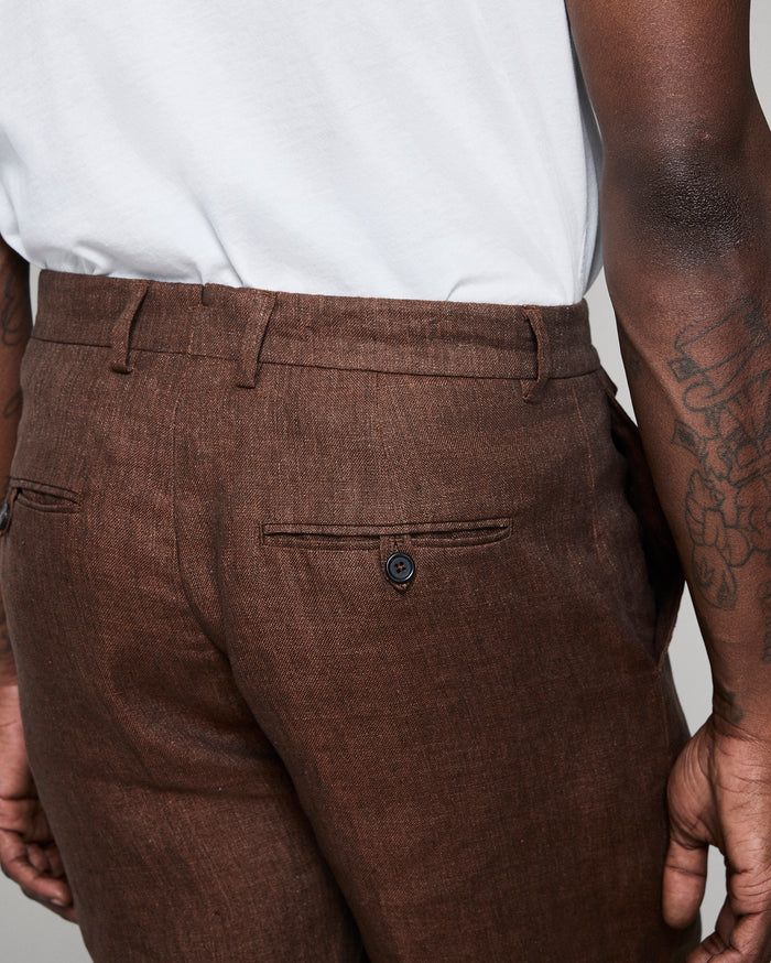 Linen Flat Front Trouser