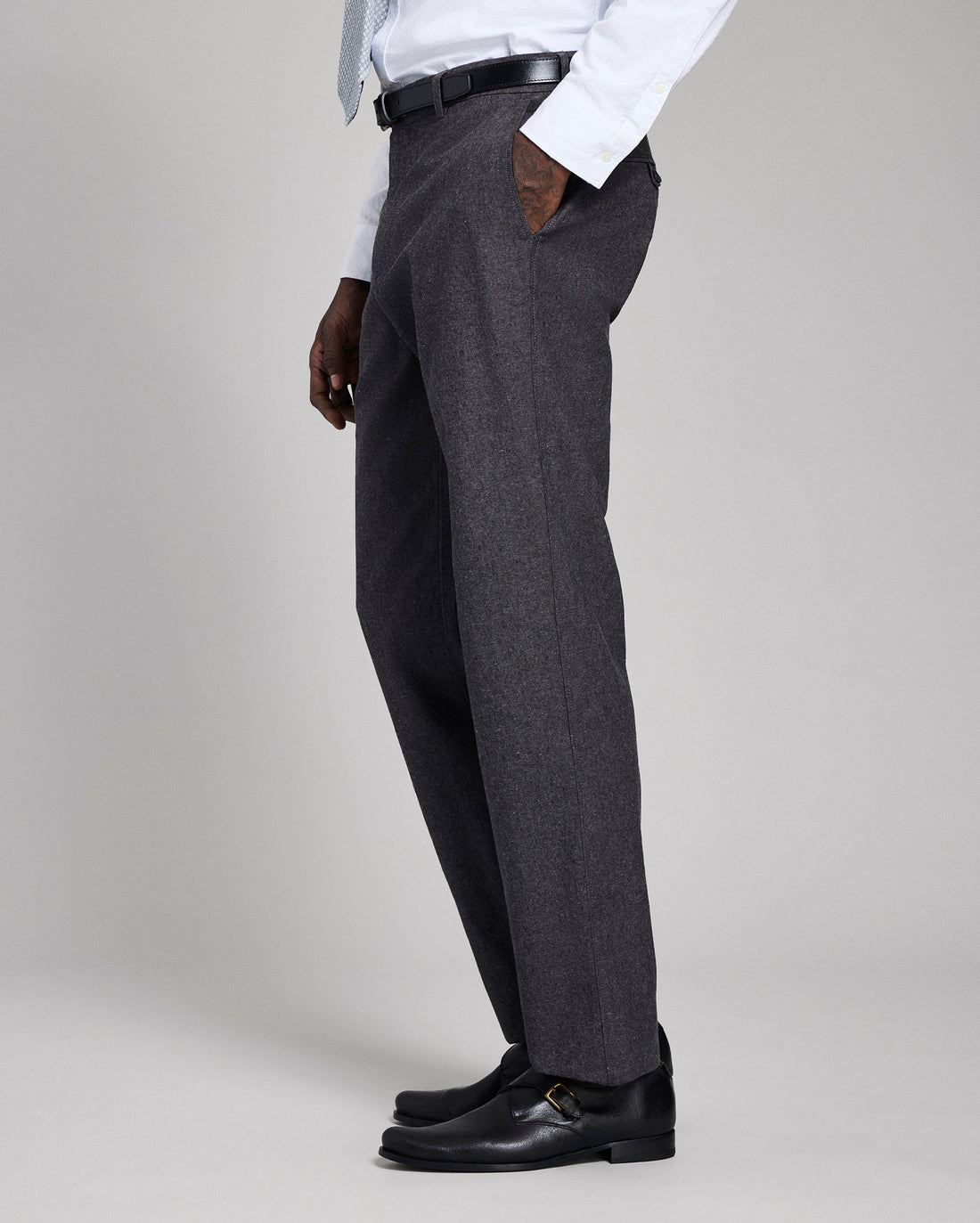 Chambray Flat Front Pant