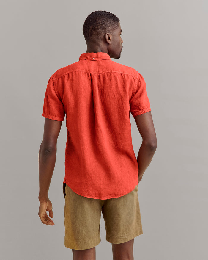 Short Sleeve Linen Tuscumbia Shirt Button Down