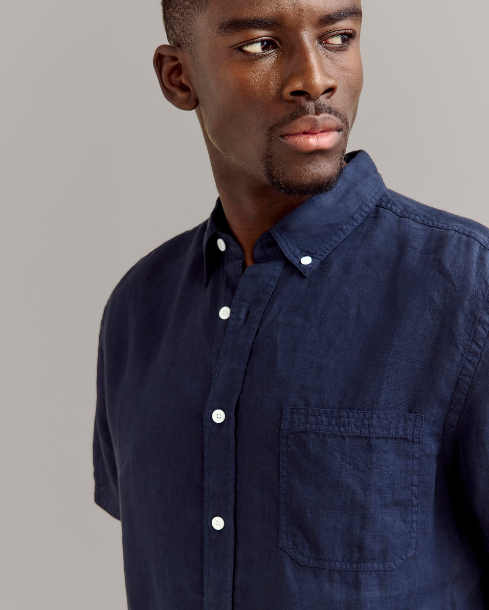 Short Sleeve Linen Tuscumbia Shirt Button Down