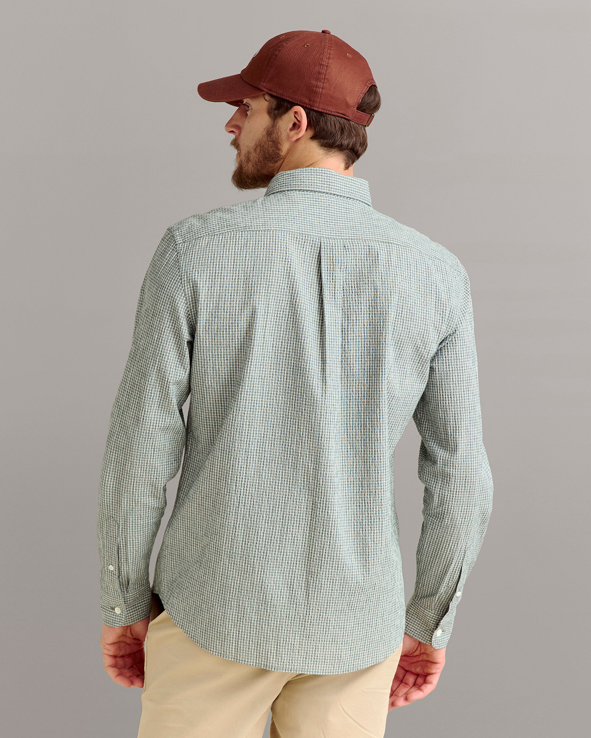 Micro-Check Seersucker Shirt – Billy Reid