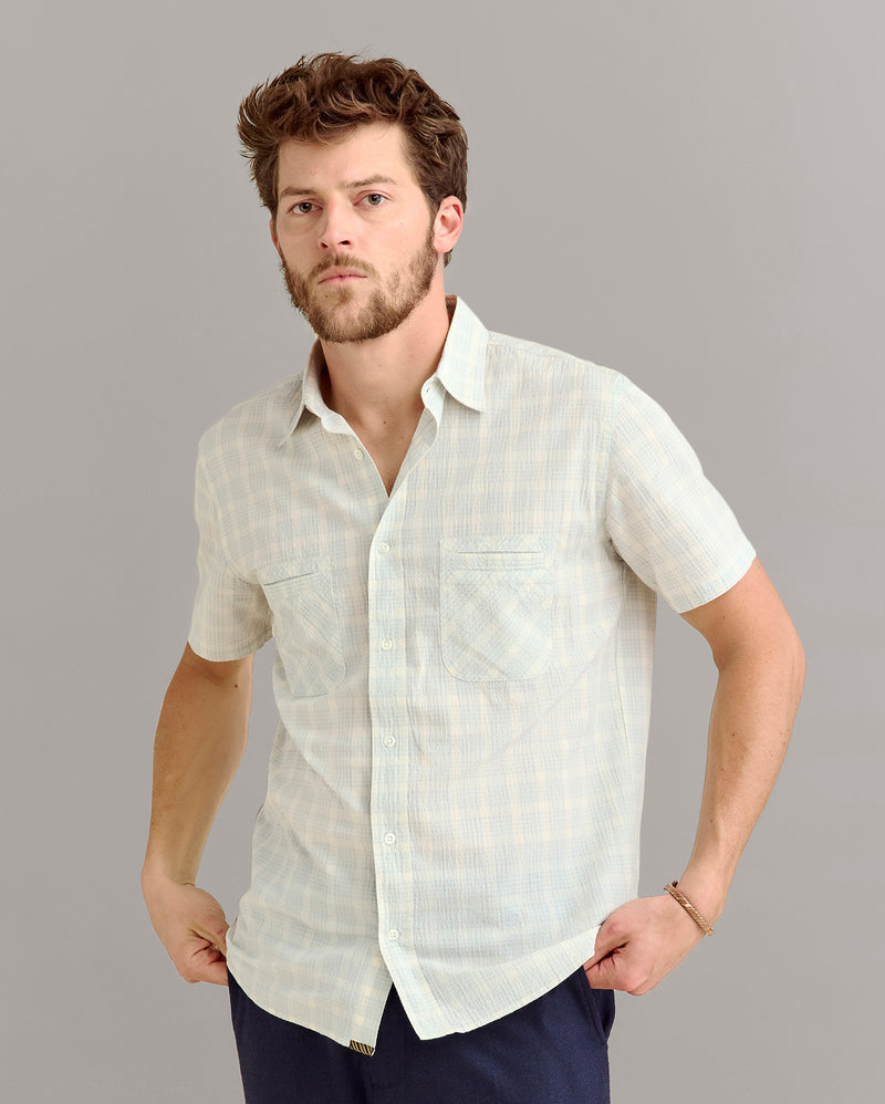 Short Sleeve Seersucker Donelson Shirt