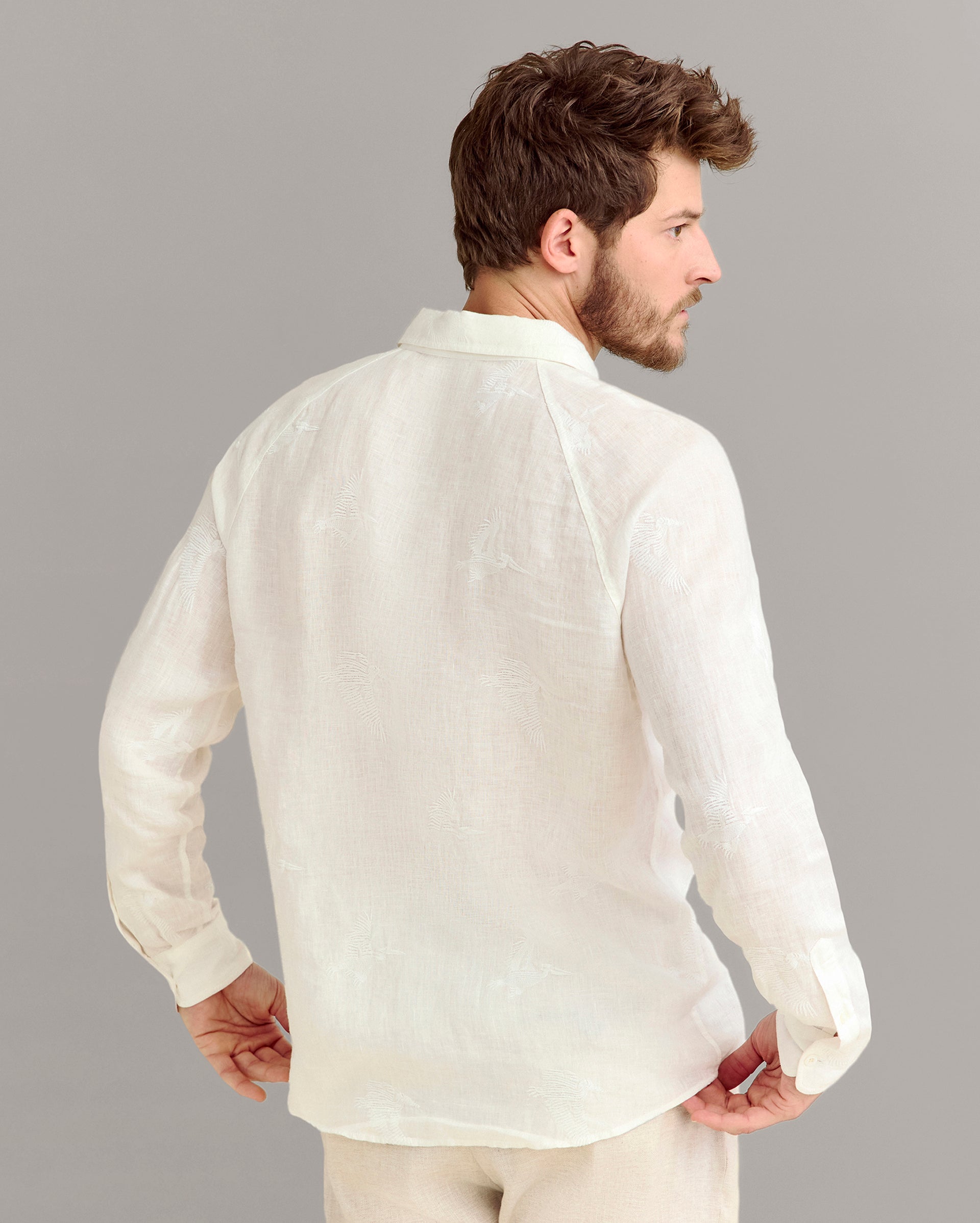 EMBROIDERED PELICAN SWARM RAGLAN SHIRT