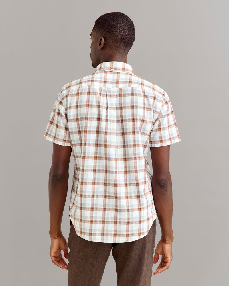 Short Sleeve Tattersail Plaid Tuscumbia Shirt Button Down