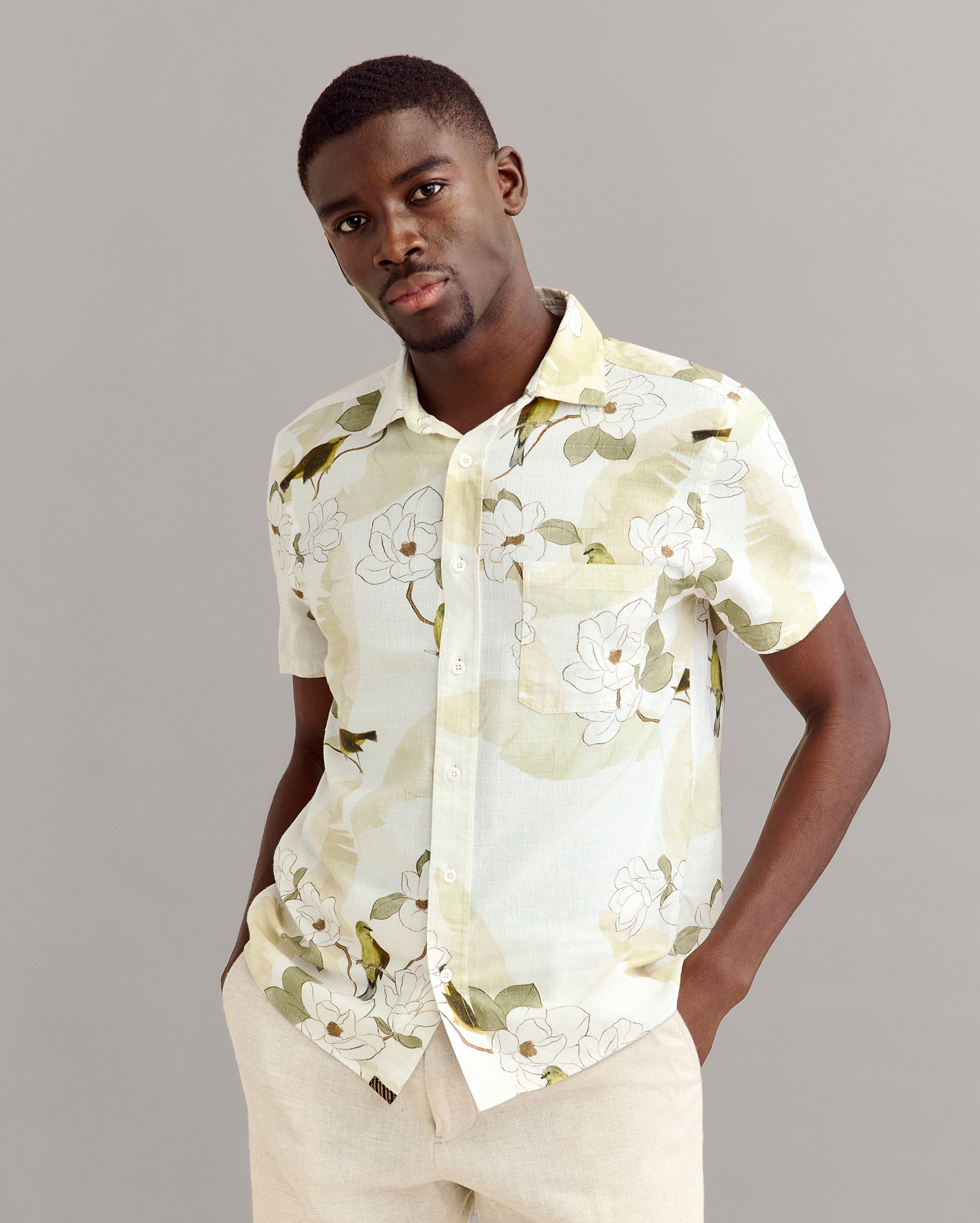 Short Sleeve Grid Yellowhammer Treme Shirt | Billy Reid