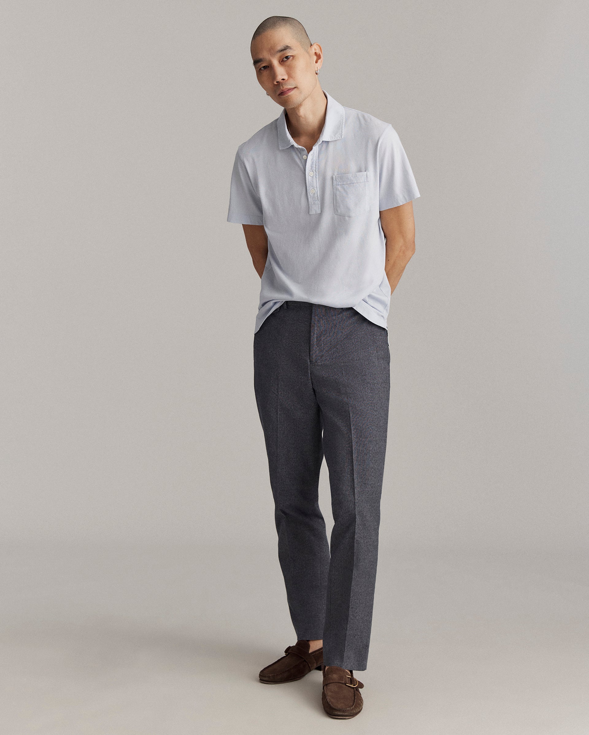 Pensacola Polo in Organic Cotton, Garment-Dyed | Billy Reid