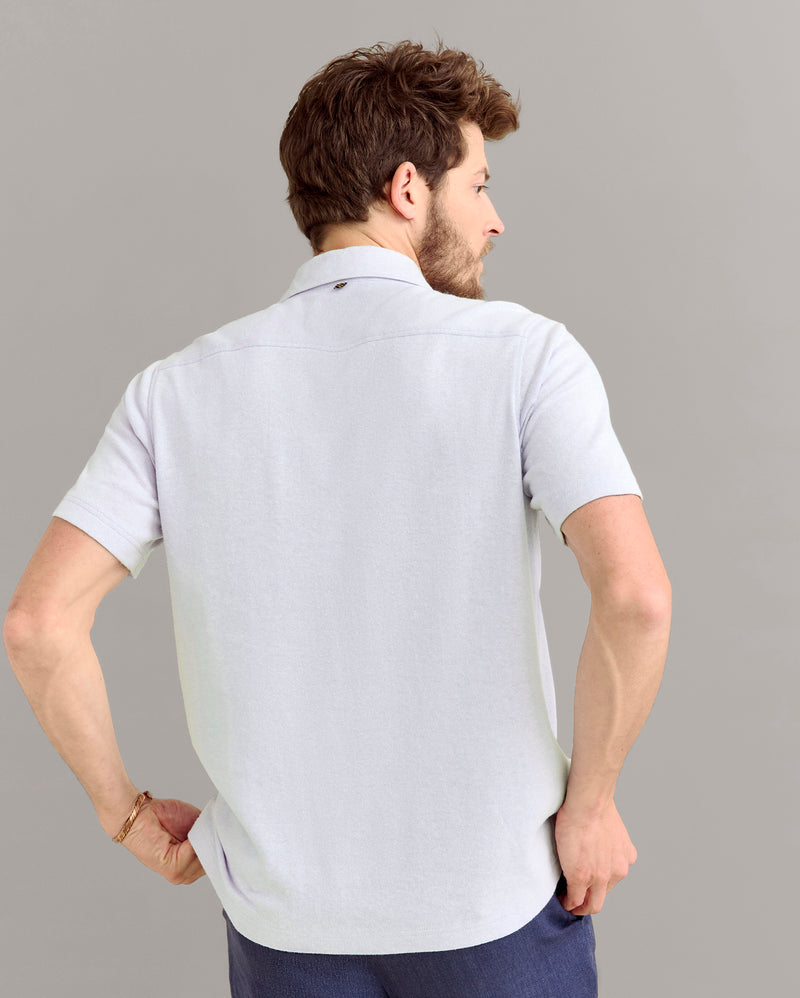 Short Sleeve Hemp Cotton Knit Shirt