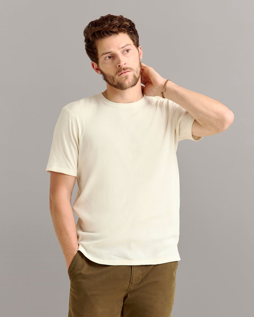 Short Sleeve Rib Crew