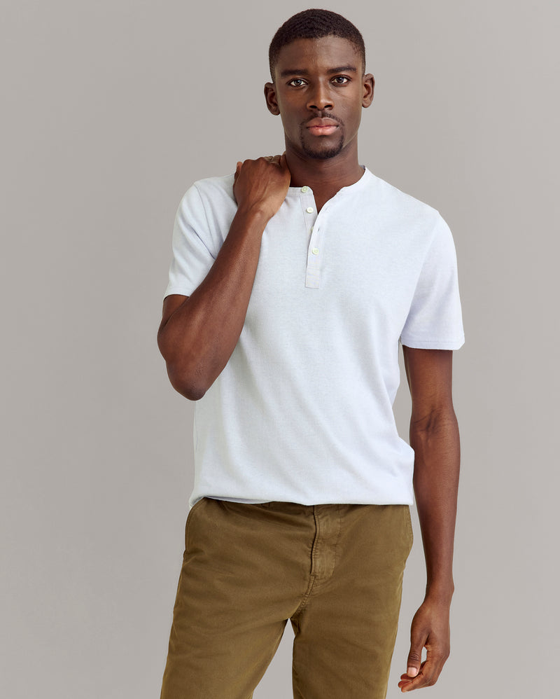Short Sleeve Hemp Cotton Henley