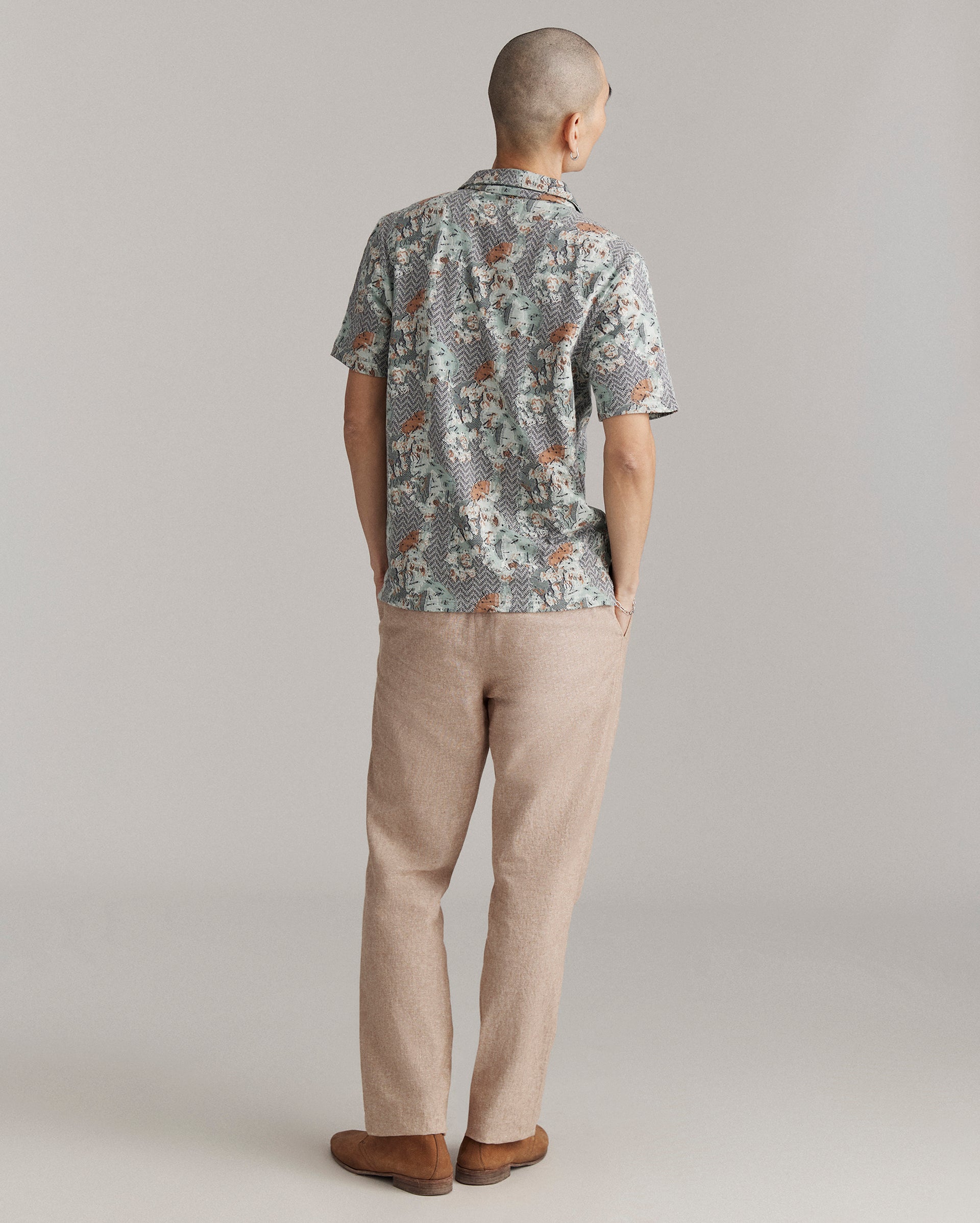 Cactus Jacquard Camp Shirt