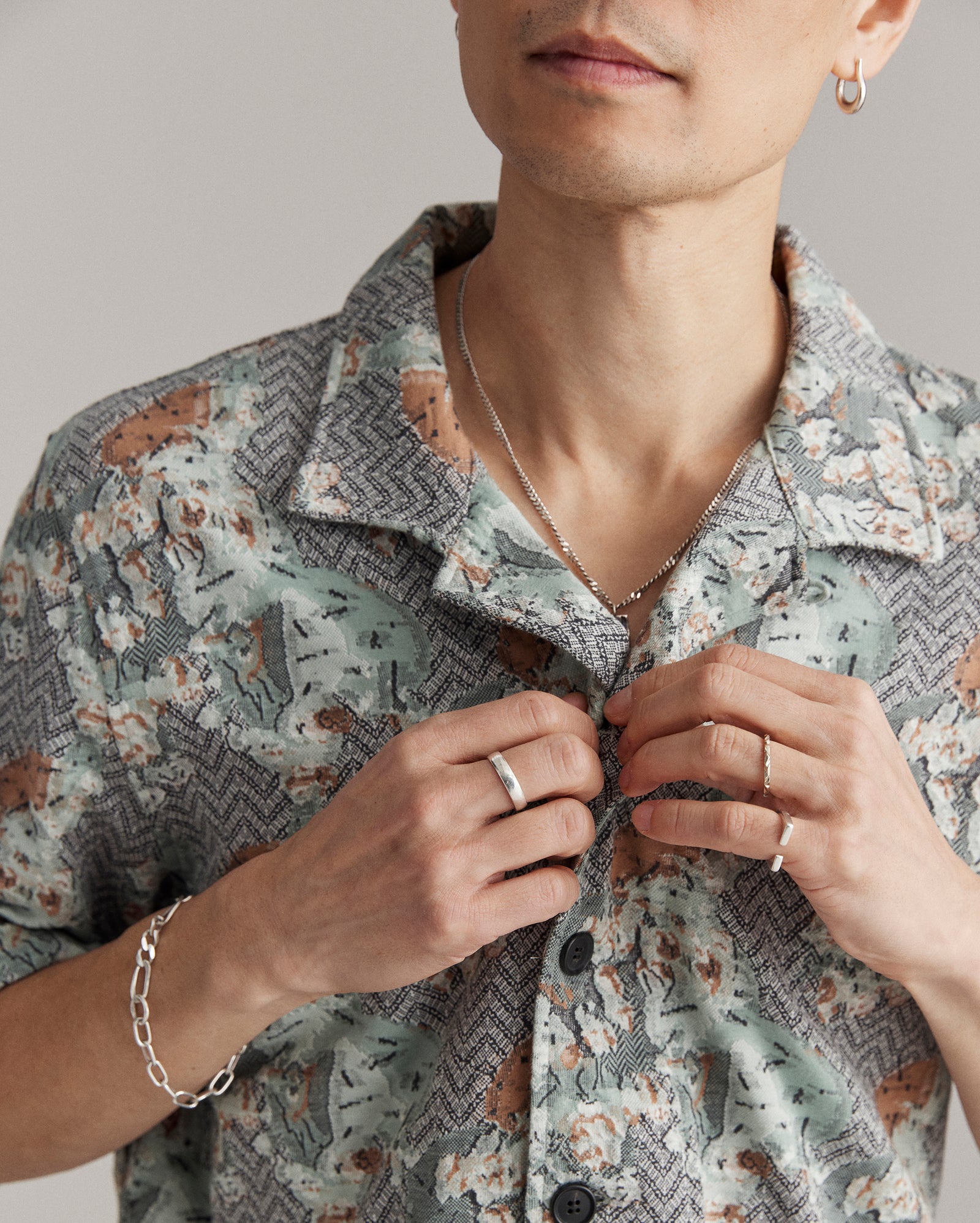 Cactus Jacquard Camp Shirt