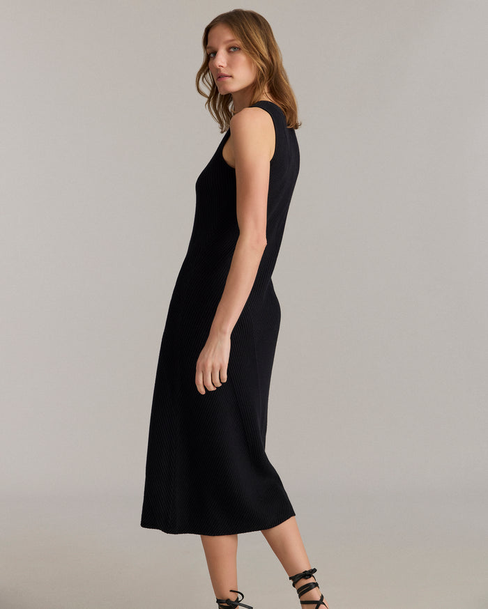 Transfer Rib V Neck Dress