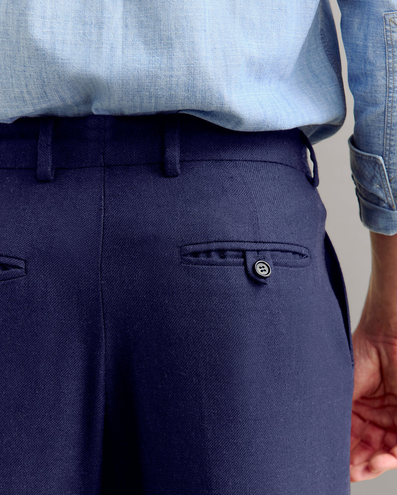 Herringbone Flat Front Trouser