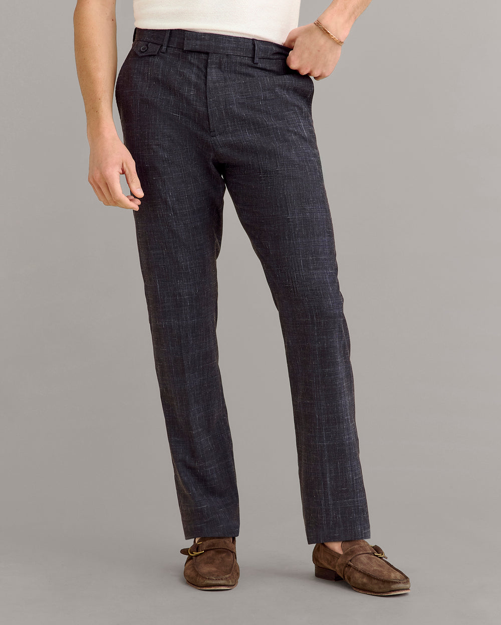 Crosshatch Flat Front Trouser