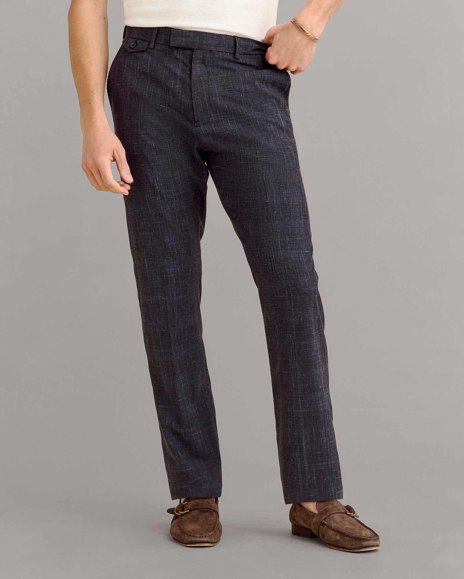 Crosshatch Flat Front Trouser