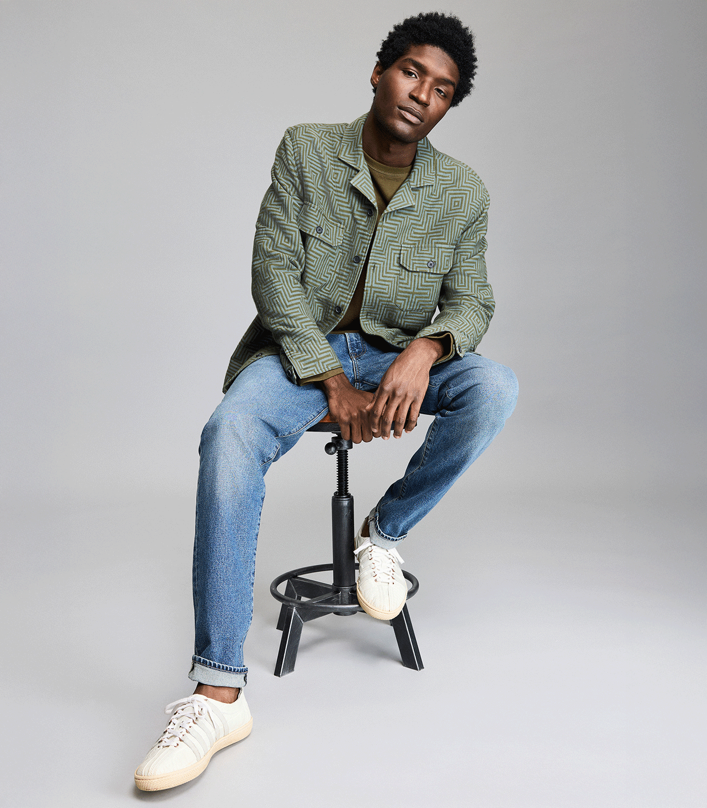 Model wears Billy Reid