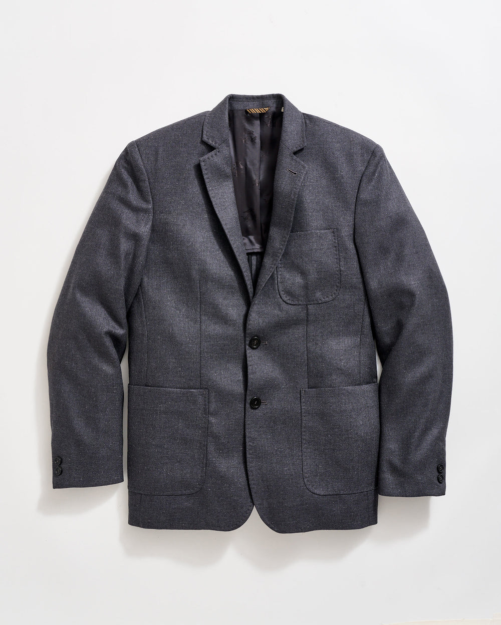 Archie Unstructured Silk-Wool Jacket - Charcoal | Billy Reid