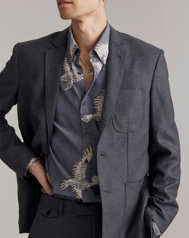 Archie Jacket - Iconic Silk and Wool Blend Tailoring – Billy Reid