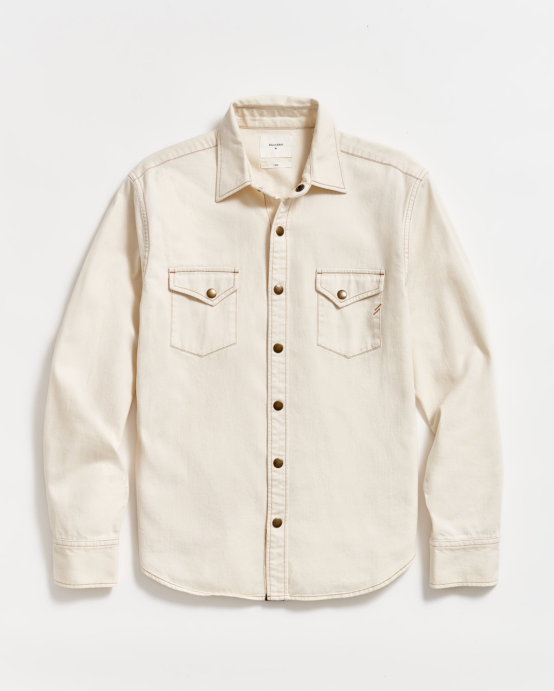 Shoals Twill Shirt - Organic Cotton, Antique Brass Snaps – Billy Reid