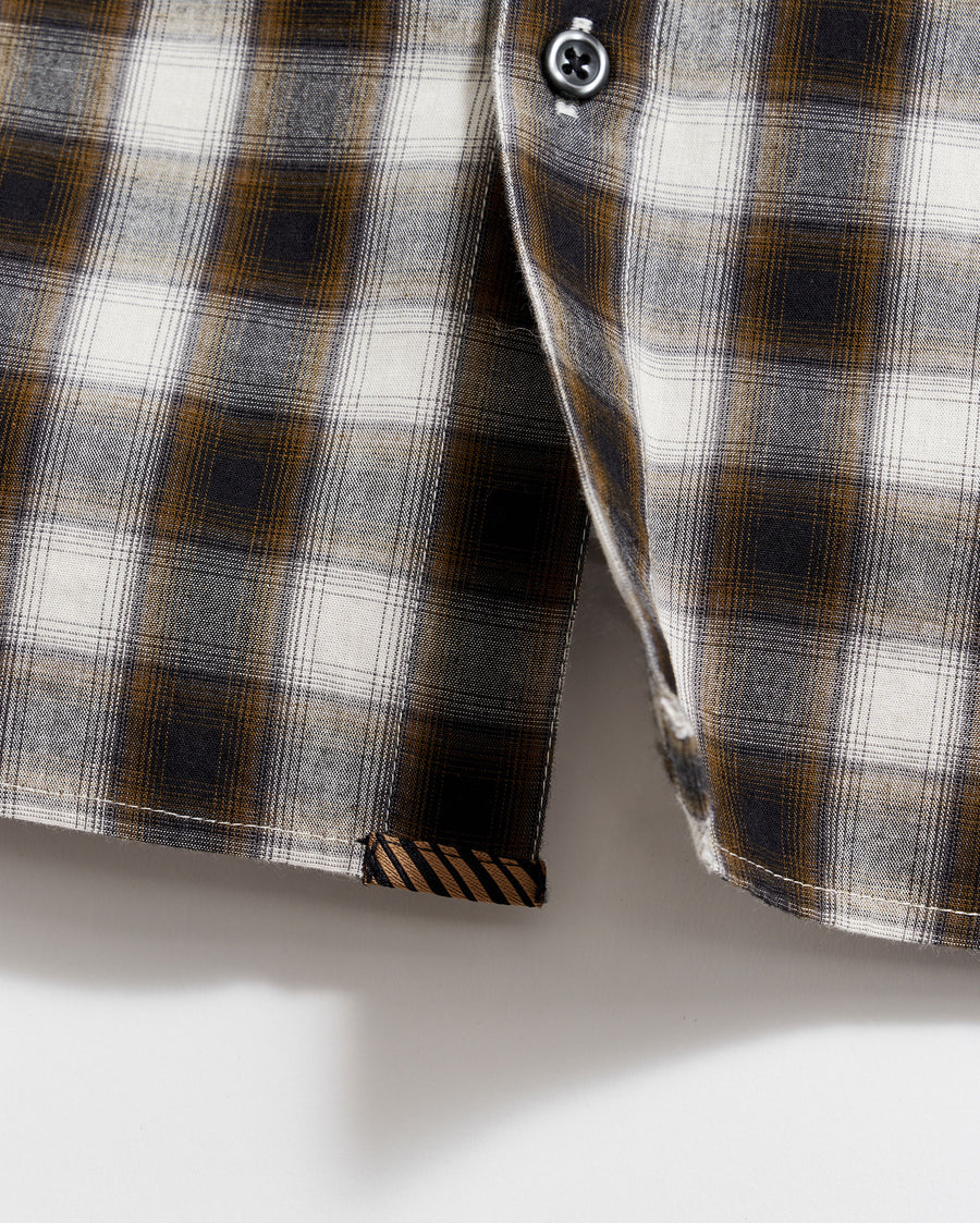 Shadow Plaid Tuscumbia Shirt in Black/Multi