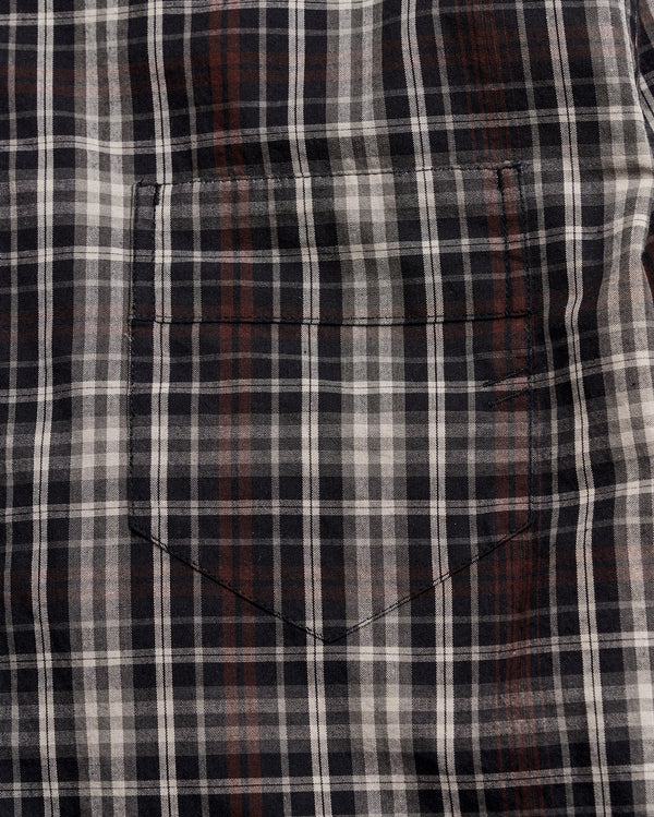 Tonal Plaid Tuscumbia Shirt in Black/Multi