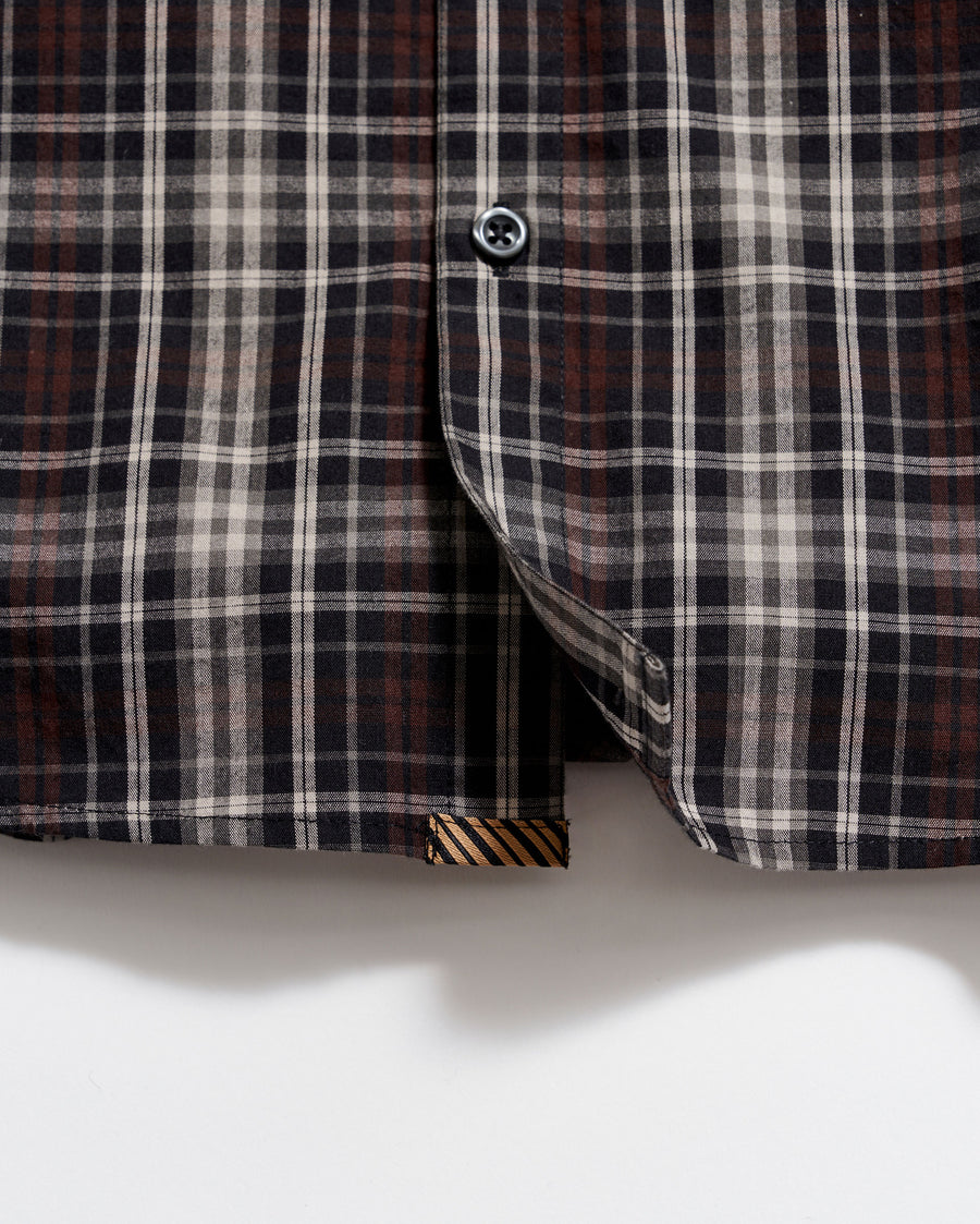 Tonal Plaid Tuscumbia Shirt in Black/Multi