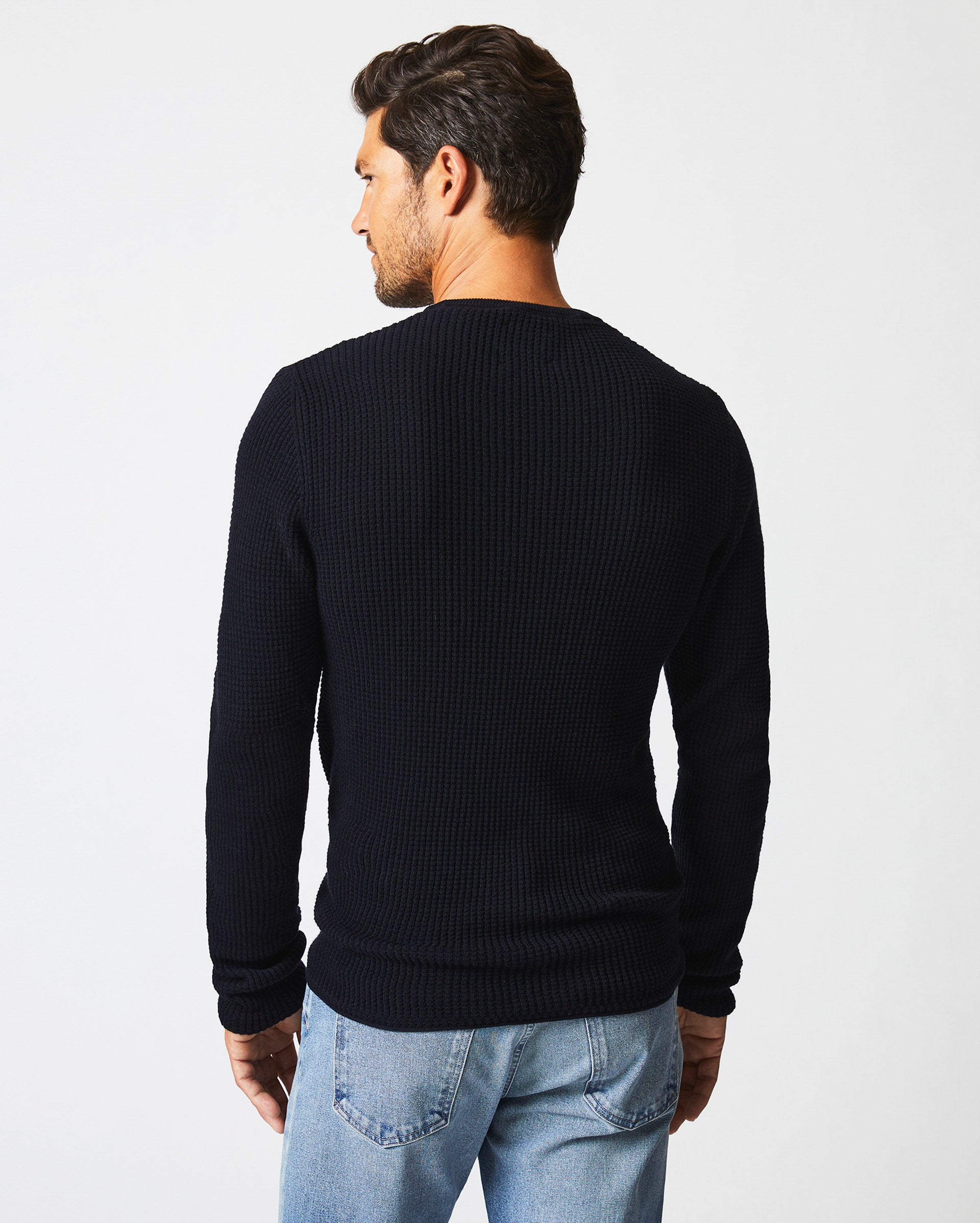Mini Waffle Crew - Ultra-Soft Cotton-Cashmere Sweater – Billy Reid