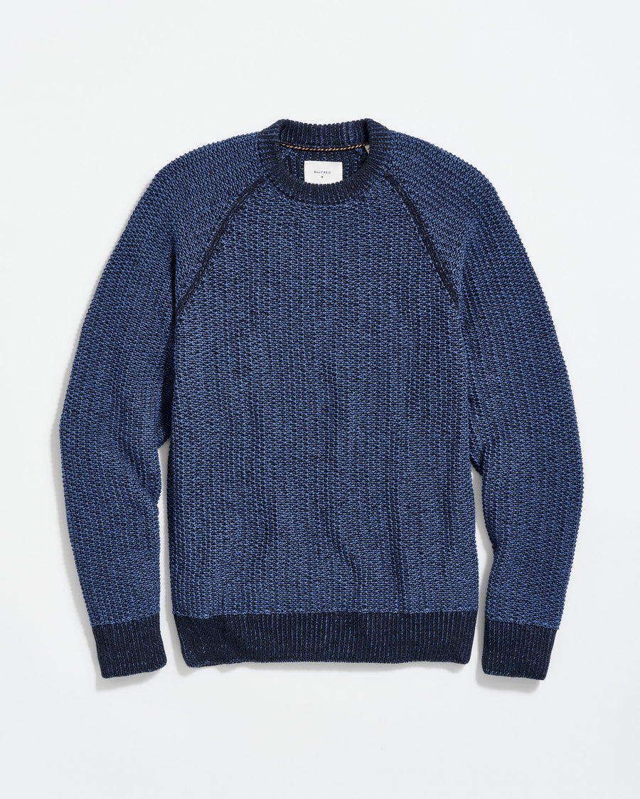 Marled Crewneck Sweater in Carbon Blue
