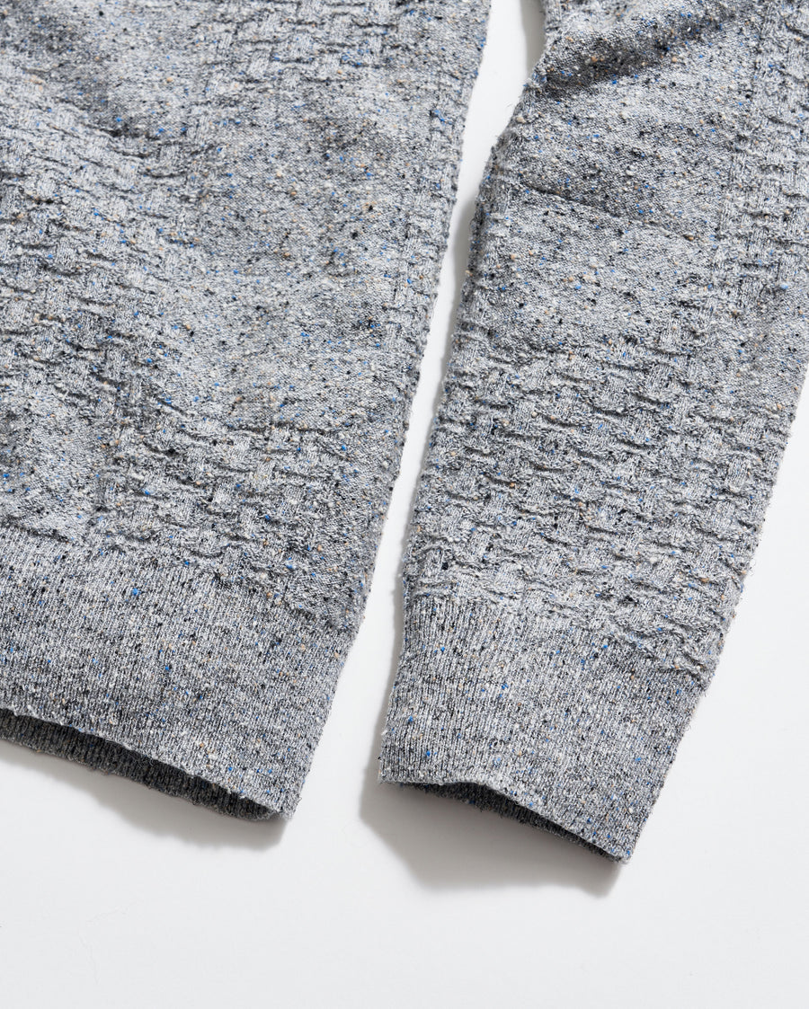 Weave Sweater Crew in Light Grey Marled