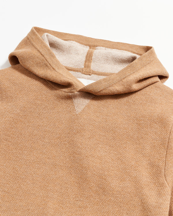 Double Knit Hoodie Sweater in Camel
