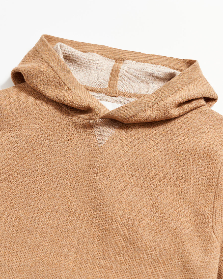Double Knit Hoodie Sweater in Camel