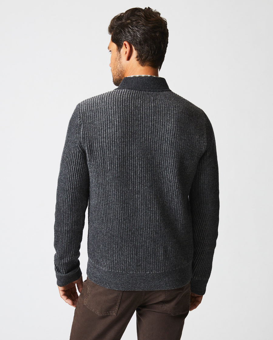Fisherman Half Zip Charcoal/Grey
