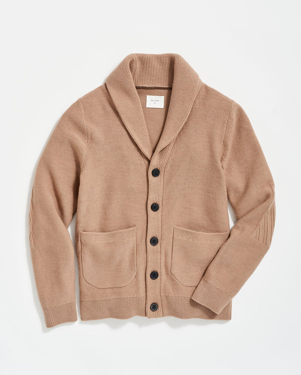 Collegiate Cardigan in Camel/Heather